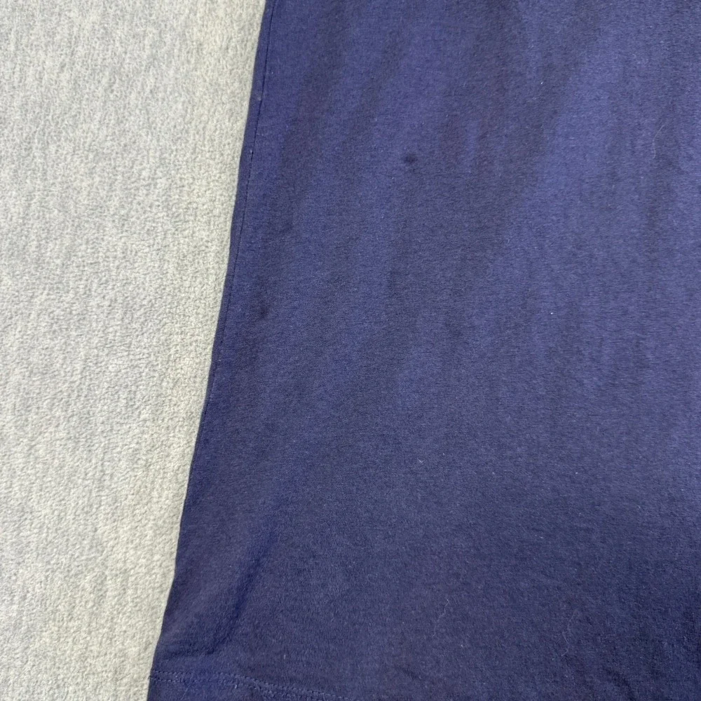 True Religion Shirt Mens 3XL Blue Stripe Graphic Short Sleeve Buddha Crew Neck T